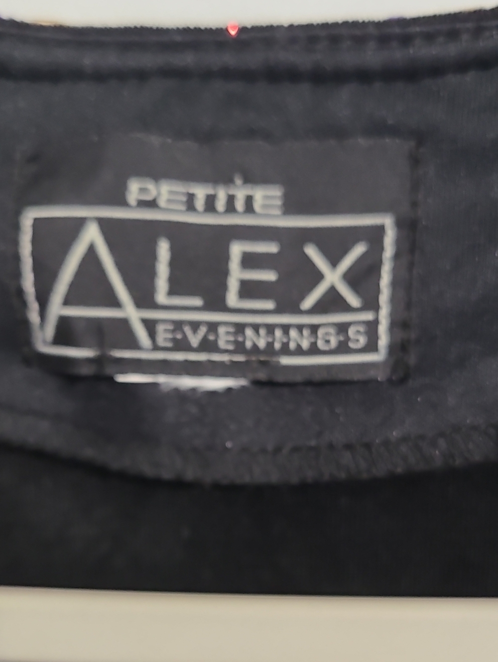 Alex Evenings Black Velvet Open-Front Vintage Cardigan with Metallic Trim - Picture 3 of 4